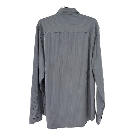 Rhone Mens‎ Striped Button-Up Shirt XL Black & White Cotton Blend - Picture 2 of 10